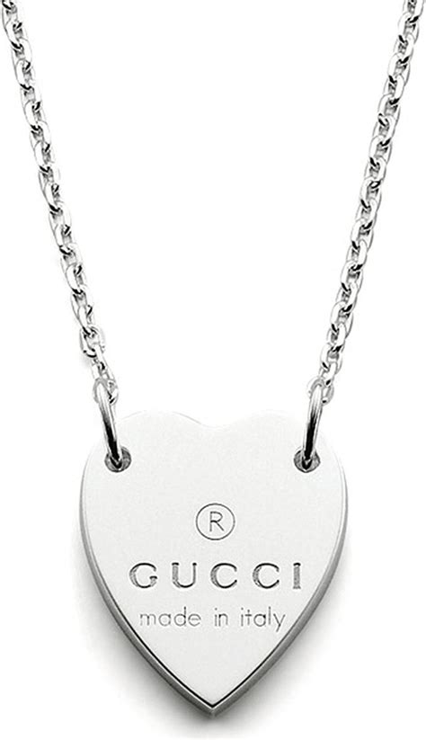 gucci heart necklace on sale|trademark necklace with heart pendant.